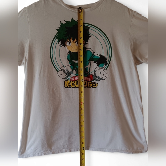 My Hero Academia Izuku Midoriya men's white short-sleeve graphic t-shirt size L - Picture 5 of 8